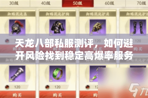 天龙八部私服测评，如何避开风险找到稳定高爆率服务器？