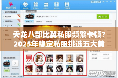 天龙八部比翼私服频繁卡顿？2025年稳定私服挑选五大黄金法则