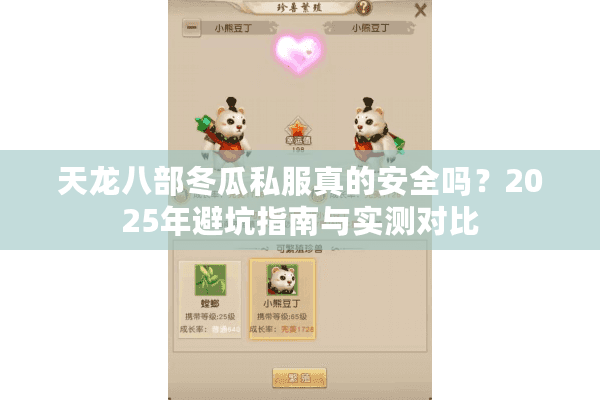 天龙八部冬瓜私服真的安全吗？2025年避坑指南与实测对比