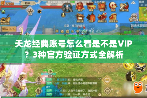 天龙经典账号怎么看是不是VIP?3种官方验证方式全解析 天龙经典账号怎么看是不是VIP?3种官方验证方式全解析