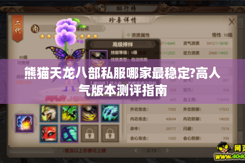 熊猫天龙八部私服哪家最稳定?高人气版本测评指南