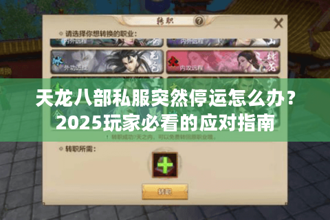 天龙八部私服突然停运怎么办？2025玩家必看的应对指南
