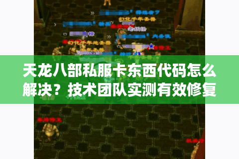 天龙八部私服卡东西代码怎么解决？技术团队实测有效修复方案