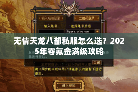 无情天龙八部私服怎么选？2025年零氪金满级攻略