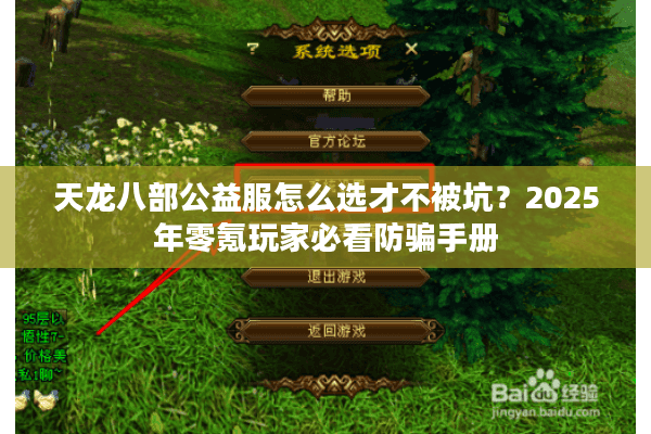 天龙八部公益服怎么选才不被坑？2025年零氪玩家必看防骗手册