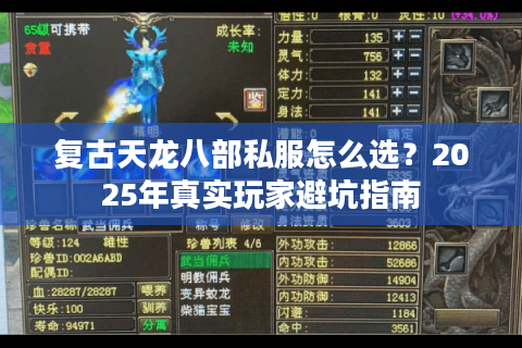 复古天龙八部私服怎么选？2025年真实玩家避坑指南