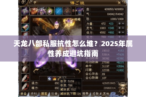 天龙八部私服抗性怎么堆？2025年属性养成避坑指南
