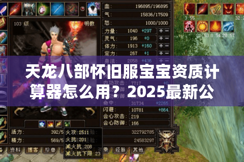 天龙八部怀旧服宝宝资质计算器怎么用？2025最新公式教学