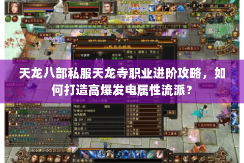天龙八部私服天龙寺职业进阶攻略，如何打造高爆发电属性流派？