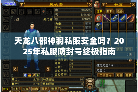天龙八部神羽私服安全吗？2025年私服防封号终极指南