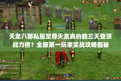 天龙八部私服至尊天龙真的能三天登顶战力榜？全服第一玩家实战攻略揭秘