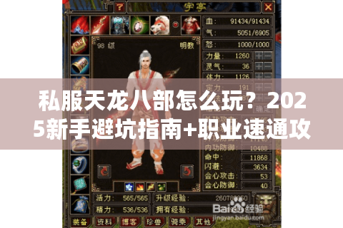 私服天龙八部怎么玩？2025新手避坑指南+职业速通攻略