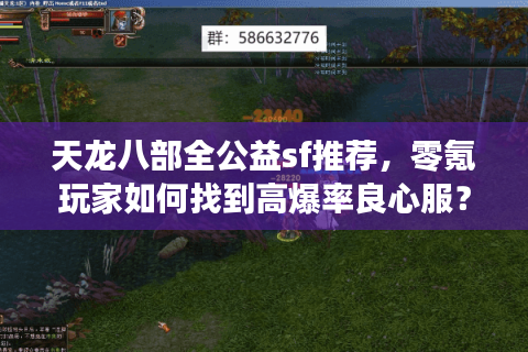 天龙八部全公益sf推荐，零氪玩家如何找到高爆率良心服？