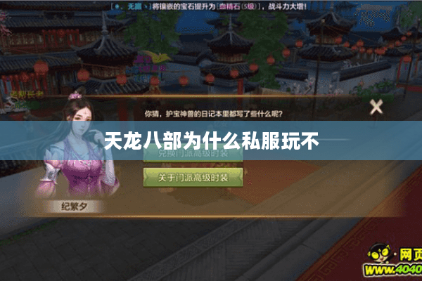天龙八部为什么私服玩不