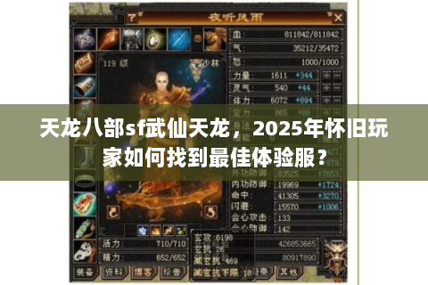 天龙八部sf武仙天龙，2025年怀旧玩家如何找到最佳体验服？