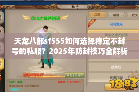 天龙八部sf555如何选择稳定不封号的私服？2025年防封技巧全解析
