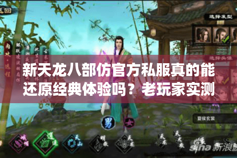 新天龙八部仿官方私服真的能还原经典体验吗？老玩家实测揭秘