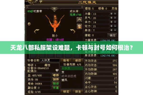 天龙八部私服架设难题，卡顿与封号如何根治？