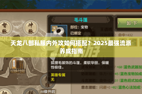 天龙八部私服内外攻如何搭配？2025最强流派养成指南