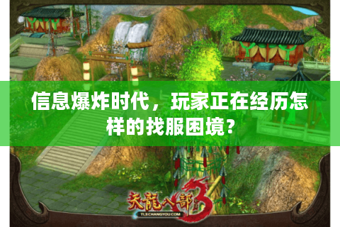 信息爆炸时代，玩家正在经历怎样的找服困境？