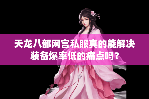 天龙八部网宫私服真的能解决装备爆率低的痛点吗？