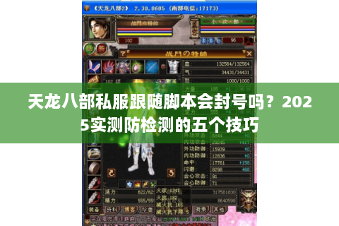 天龙八部私服跟随脚本会封号吗？2025实测防检测的五个技巧